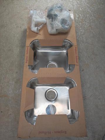 Evier double en inox encastrable NEUF, Enlèvement, Neuf