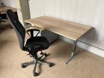 elektrisch Bureau Halifax blad 160x80cm x hoogte verstelbaar, Ophalen, Elektrisch, Zo goed als nieuw, Bureau