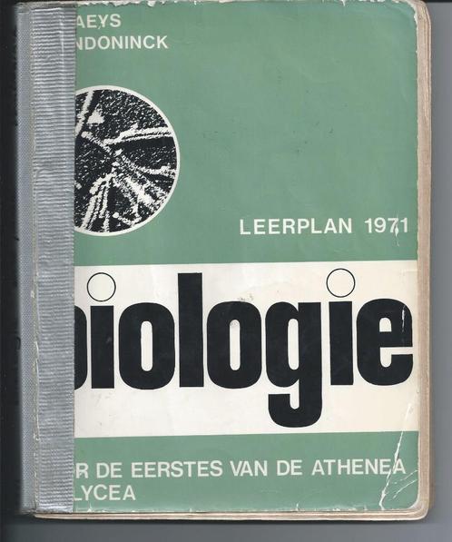 Biologie leerplan 1971, Claeys & Vandoninck, Livres, Science, Utilisé, Sciences naturelles, Enlèvement ou Envoi