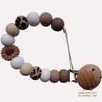 noekies speenkoord bloem bruin panterprint, Kinderen en Baby's, Verzenden, Nieuw, Overige typen