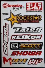 Brembo Racing Yoshimura Rockstar WP stickerset motor helm, Motoren, Accessoires | Stickers