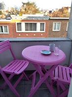 Table de jardin + 2 chaises, Enlèvement, Utilisé, Rond, Synthétique