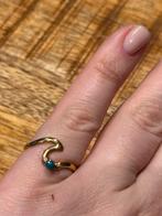 Nieuwe verstelbare RVS ring, Neuf, Enlèvement ou Envoi, Fer ou Acier, Bleu