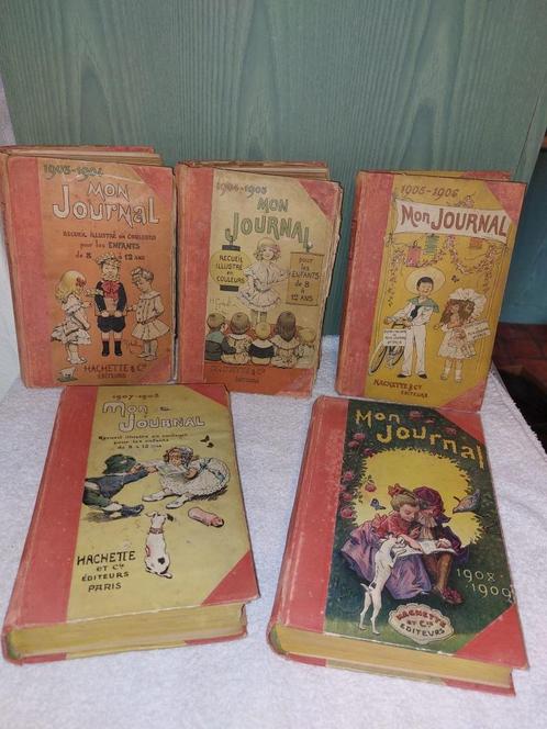 5 boeken MON JOURNAL, HACHETTE-PARIS, 1903, Antiek en Kunst, Curiosa en Brocante, Ophalen of Verzenden