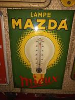 Glacoide reclamebord Lamp Mazda 1930, Verzamelen, Merken en Reclamevoorwerpen, Ophalen of Verzenden, Zo goed als nieuw, Reclamebord