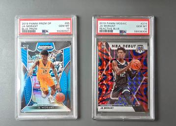 2 Panini Ja Morant kaarten met PSA10-classificatie beschikbaar voor biedingen