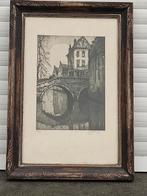 gravure pont de bruges signe roger hebbelinck, Antiek en Kunst, Ophalen of Verzenden