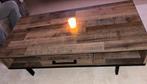 Massief houten salontafel als nieuw, Huis en Inrichting, Tafels | Salontafels, Bois brun, 100 tot 150 cm, Zo goed als nieuw, 50 tot 75 cm