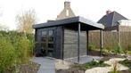 Cabane en rondins de jardin 331 m : 300 x 300 x 230 (h) cm, Envoi, Goedkooptuinhuis, 331 M, overkapping, modern, platdak, hout.