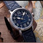 Nieuwe Pégoud mechanical pilot horloge, Overige merken, Leer, Staal, Polshorloge
