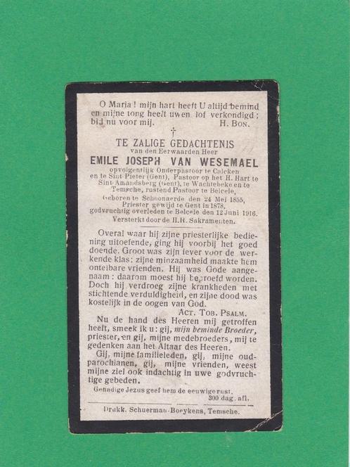 DP Priester Emile Van Wesemael, Verzamelen, Bidprentjes en Rouwkaarten, Bidprentje, Verzenden