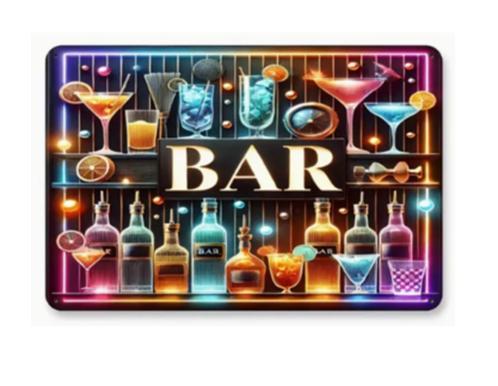 Bar blikken decoratie plaat, Verzamelen, Merken en Reclamevoorwerpen, Zo goed als nieuw, Reclamebord, Ophalen of Verzenden