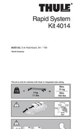 Thule barres de toit Audi A3 - 4014, Auto diversen, Dakdragers, Ophalen, Gebruikt