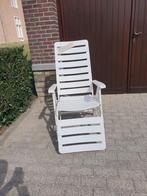 Gratis plastic ligzetel, Tuin en Terras, Ophalen, Gebruikt, Plastic, Inklapbaar