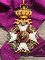Commandeur leopold 1 vuurverguld TOP + DOOS, Verzamelen, Ophalen of Verzenden, Rijkswacht
