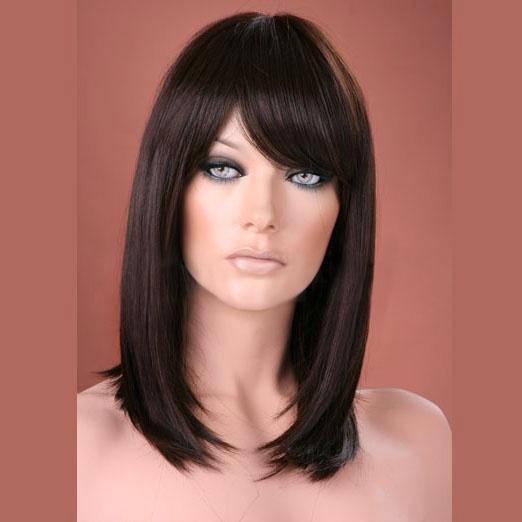 Luxe pruik halflang steil haar model Missy kleur 6, Handtassen en Accessoires, Uiterlijk | Haarverzorging, Nieuw, Verzenden