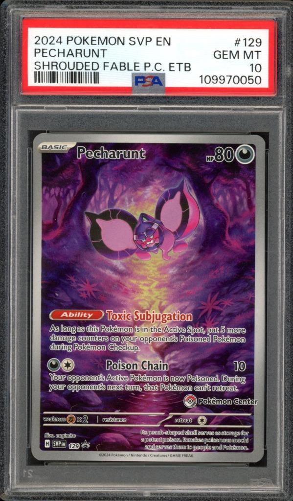 Pecharunt [Pokemon Center ETB Promo] PSA 10 - SVP129 - Promo, Hobby en Vrije tijd, Verzamelkaartspellen | Pokémon, Zo goed als nieuw