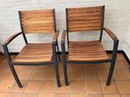 2 mooie terrasstoelen, Tuin en Terras, Tuinstoelen, Ophalen, Gebruikt, Hout