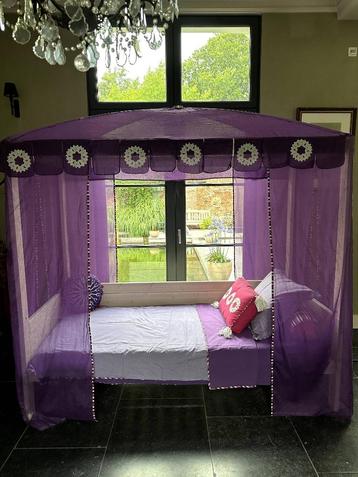 LIFETIME houten whitewash hemelbed (marocco chic) beschikbaar voor biedingen