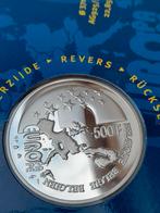 Zilveren munt belgie 2001 500 franc in blister, Ophalen of Verzenden