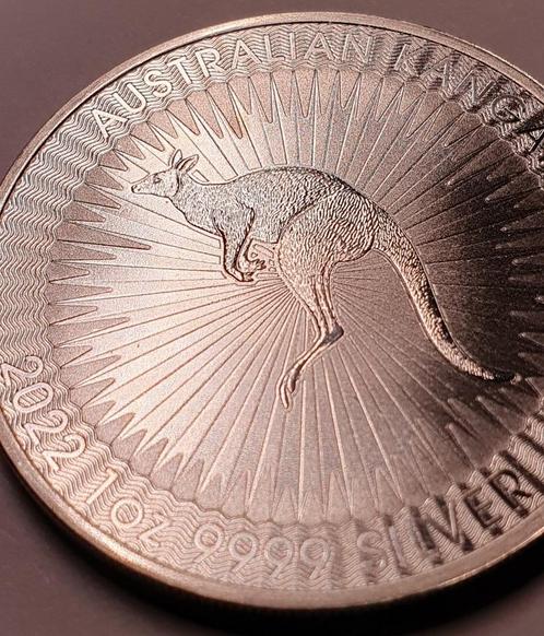 1 ounce zilver, 2022, Kangaroo, Australië, Postzegels en Munten, Edelmetalen en Baren, Zilver, Ophalen of Verzenden