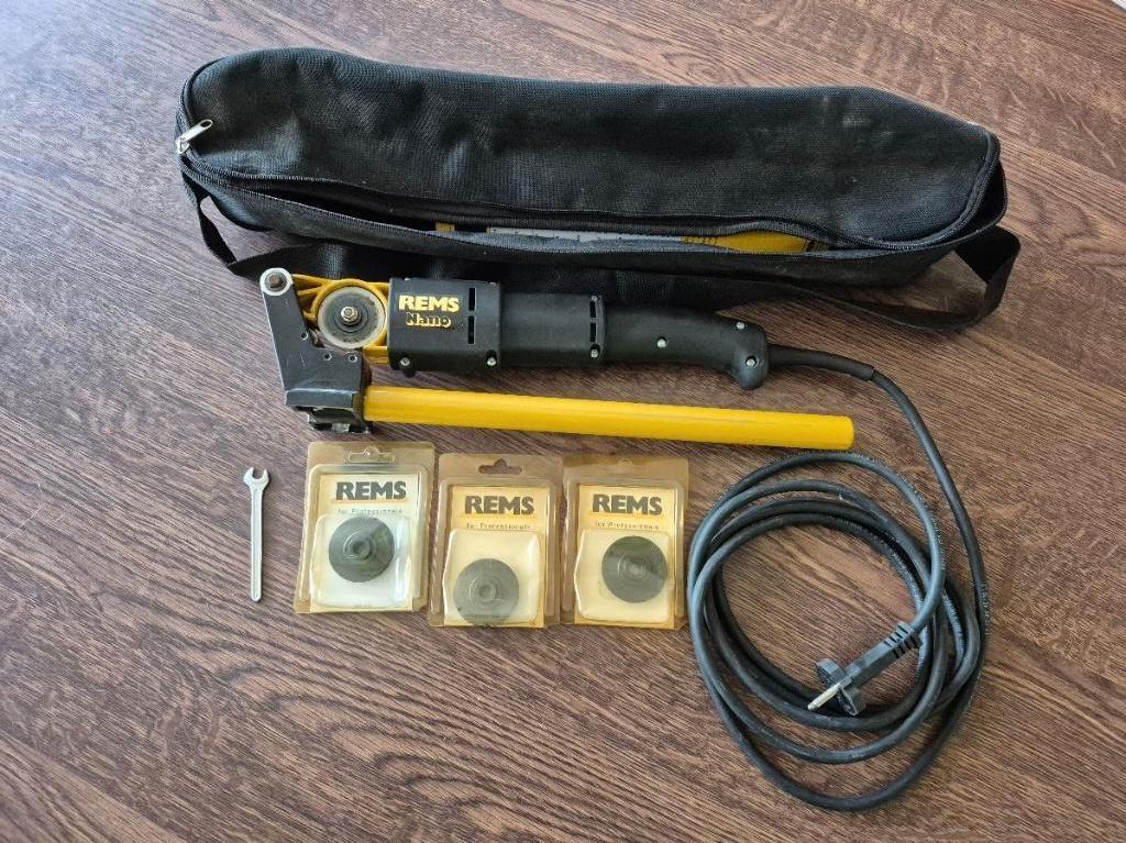 Rems NANO pijpsnijder + 3 snijwielen, Ophalen, Gebruikt