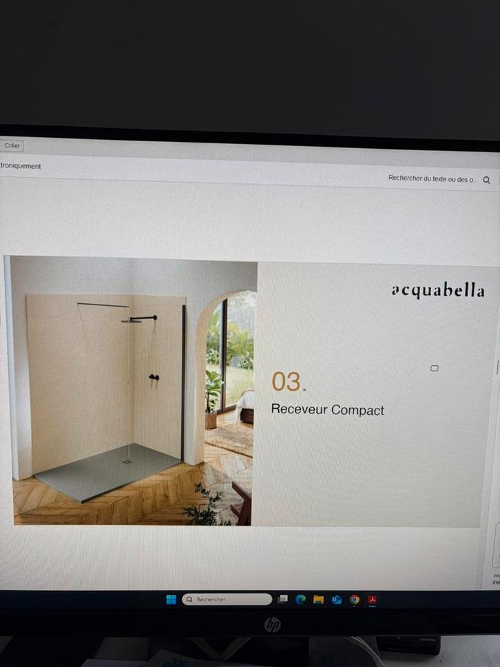 Receveur de douche NEUF aquabella (série compact) siphon, Bricolage & Construction, Sanitaire, Comme neuf, Enlèvement ou Envoi