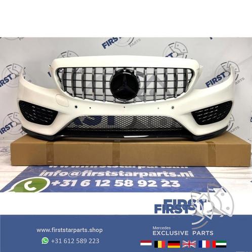 W205 C43 AMG VOORBUMPER + GT GRIL Mercedes C Klasse WIT COMP, Auto-onderdelen, Carrosserie, Bumper, Mercedes-Benz, Voor, Gebruikt