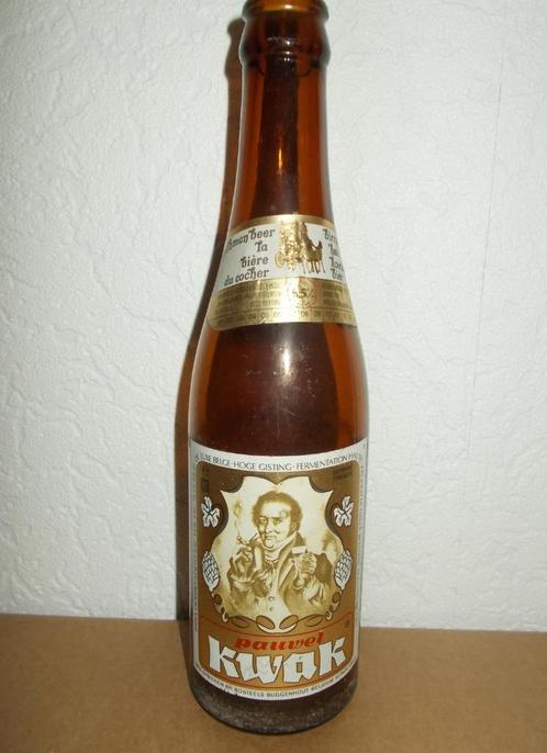 BUGGENHOUT-bierfles-etiket- PAUWEL KWAK - tht 1987, Verzamelen, Biermerken, Gebruikt, Flesje(s), Overige merken, Ophalen of Verzenden