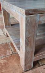 table basse en teck massif, Maison & Meubles, Comme neuf, 100 à 150 cm, Rectangulaire, Teck