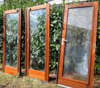 Hardhouten voordeur + serredeuren (dubbel glas), Ophalen, Gebruikt, Minder dan 80 cm, Minder dan 200 cm