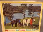 Vintage puzzel met ruiters 100 stukken, Ophalen of Verzenden