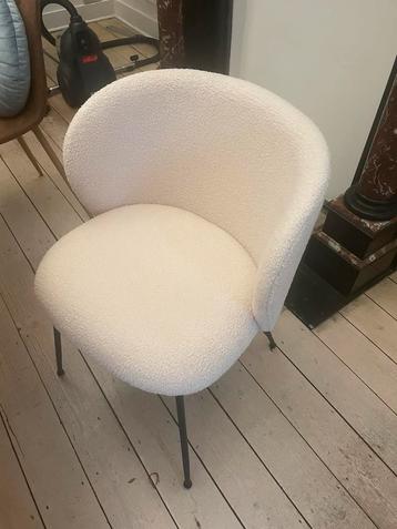Ecru stoel bouclé en zwart metaal maison du monde beschikbaar voor biedingen