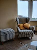 zetels met bijhorende poef, Huis en Inrichting, Zetels | Zetels, Ophalen, Gebruikt, Eenpersoons, Minder dan 150 cm