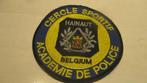 Badge tissu école de police du Hainaut., Collections, Emblème ou Badge, Enlèvement, Gendarmerie