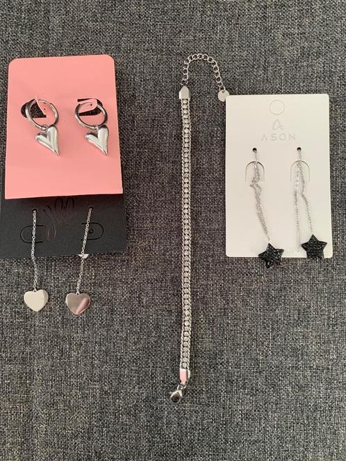 Allerlei Prachtige Sieraadjes Stainless Steel, Handtassen en Accessoires, Oorbellen, Nieuw, Zilver, Met strass, Verzenden