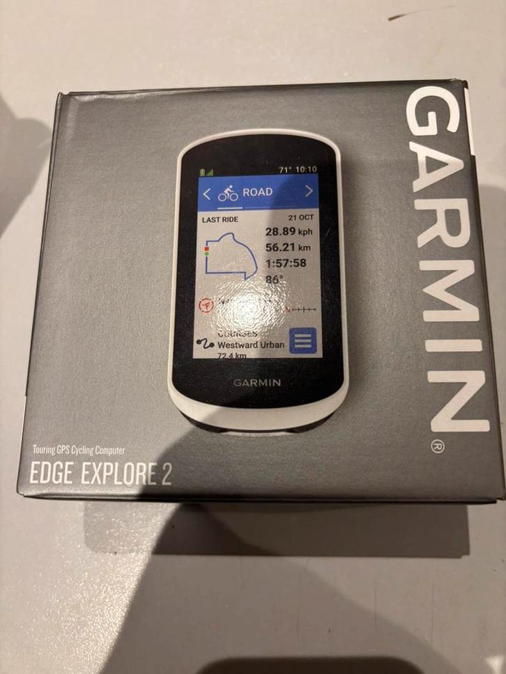 Garmin Edge Explore 2 + Snelheids- & Cadanssensoren, Fietsen en Brommers, Fietsaccessoires | Fietscomputers, Zo goed als nieuw