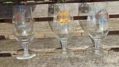 Doos met 6 Glazen de Koninck Wild Jo Bierglas, glas op voet, Verzamelen, Glas en Drinkglazen, Nieuw, Bierglas, Ophalen of Verzenden