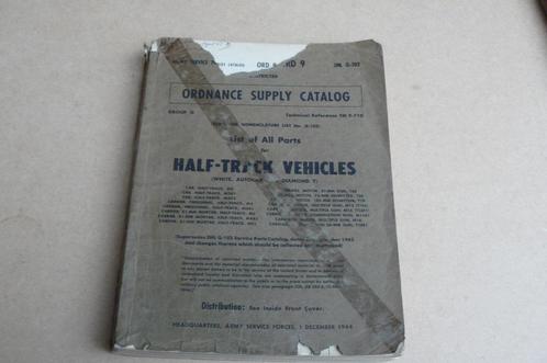 Haltrack US 1944 Manual, Verzamelen, Militaria | Tweede Wereldoorlog, Landmacht, Boek of Tijdschrift, Ophalen of Verzenden