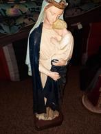 Retro Maria en kind beeld 64 cm, Antiek en Kunst, Antiek | Religieuze voorwerpen, Ophalen of Verzenden