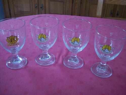 4 bier glazen grimbergen, Verzamelen, Glas en Drinkglazen, Zo goed als nieuw, Bierglas, Ophalen