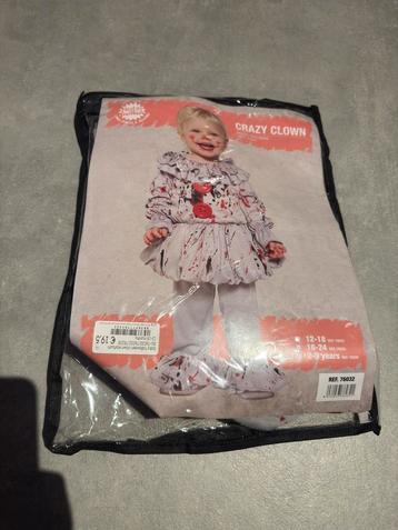 Verkleedpakje crazy clown baby 12-18 maand carnaval beschikbaar voor biedingen