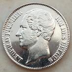Proefslag ½ Franc 1847 (Blootshoofds) Leopold I, Postzegels en Munten, Ophalen of Verzenden, Verzilverd, Losse munt