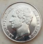 Proefslag ½ Franc 1847 (Blootshoofds) Leopold I, Postzegels en Munten, Munten | België, Ophalen of Verzenden, Verzilverd, Losse munt