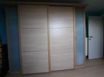Beige kleerkast met kleerhangers en legplanken, Ophalen, 200 cm of meer, Met hangruimte, Zo goed als nieuw