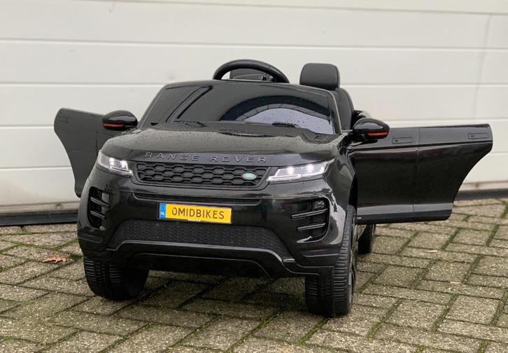 Range Rover Evoque 12v zwart bluetooth Rc / Leder zitje/ EVA, Kinderen en Baby's, Speelgoed | Buiten | Accuvoertuigen, Nieuw, Ophalen of Verzenden