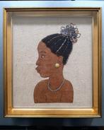Afrikaans vrouwenportret, Huis en Inrichting, Woonaccessoires | Lijsten, Ophalen of Verzenden, Gebruikt