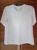 Witte blouse met ronde hals: een geweldige klassieker!, Ophalen, Zo goed als nieuw, Maat 38/40 (M), Wit