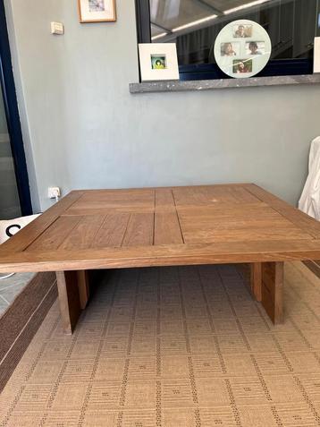 Salontafel vierkant hout 1m20 beschikbaar voor biedingen