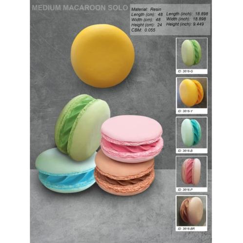 Macaron Baker 48 cm, brun ou vert, diamètre 48 cm, Collections, Marques & Objets publicitaires, Neuf, Enlèvement